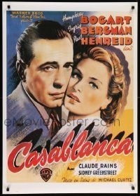 8c600 CASABLANCA 27x38 commercial poster '80s Humphrey Bogart, Ingrid Bergman, classic!