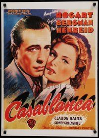 8c599 CASABLANCA 20x28 commercial poster '84 Humphrey Bogart, Ingrid Bergman, classic!