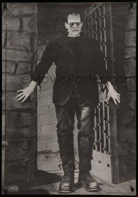 8c623 FRANKENSTEIN 28x40 commercial poster '69 best portrait of Boris Karloff as the monster!