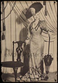 8c654 MAE WEST 27x39 commercial poster '60s full-length portrait wearing elaborate dress!