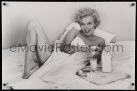 8c656 MARILYN MONROE 23x35 commercial poster '94 wonderful sexy portrait in white sheets!