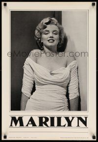 8c655 MARILYN MONROE 17x25 commercial poster '70s in fabulous white dress, taken by Halsman!