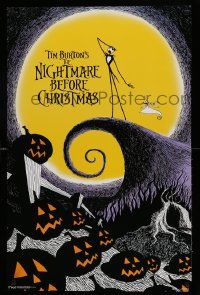 8c670 NIGHTMARE BEFORE CHRISTMAS 22x34 commercial poster '00 Tim Burton, Disney, Halloween!