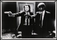 8c680 PULP FICTION 24x34 English commercial poster '90s Travolta and Samuel L. Jackson with guns!