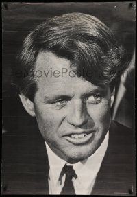8c686 ROBERT F. KENNEDY 30x43 commercial poster '67 great close-up of the politician!