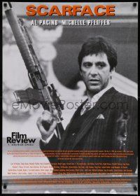 8c694 SCARFACE 24x34 English commercial poster '00s Al Pacino with his little friend machine gun!