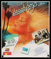 8c298 BEACH BOYS 18x21 music poster '83 cool art of sexy blonde woman!