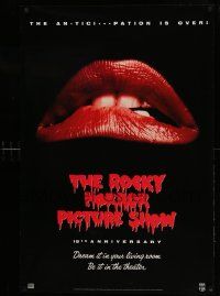 8c573 ROCKY HORROR PICTURE SHOW 26x38 video poster R90 close lips image, a different set of jaws!