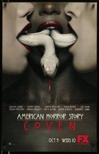 8c528 AMERICAN HORROR STORY tv poster '13 image of snake crawling in and out of three mouths!