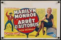 8c755 BUS STOP REPRO 14x21 Belgian special '90s different art of cowboy Murray & Marilyn Monroe!