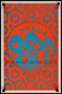 8c301 BYRDS 13x20 music poster '67 psychedelic artwork of the band by Robert Wendell!