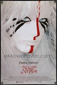 8c729 CLAN OF THE CAVE BEAR REPRO 27x40 special '80s image of Daryl Hannah in cool tribal make up!