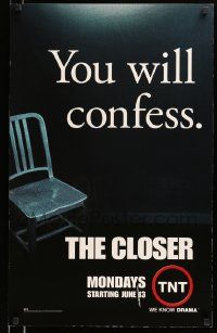 8c536 CLOSER tv poster '05 Kyra Sedgwick, Seaons 1, you will confess!