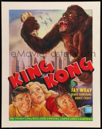 8c765 KING KONG 16x20 REPRO poster 1990s Fay Wray, Robert Armstrong & the giant ape!