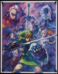 8c440 LEGEND OF ZELDA 22x28 special '11 fantasy art poster for 25th anniversary!