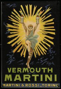 8c513 MARTINI 25x37 advertising poster '50s Leonetto Cappiello art, advertising extra dry vermouth!