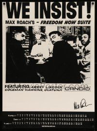 8c314 MAX ROACH 24x33 music poster '71 cool calendar, with image from the 1960 We Insist record!