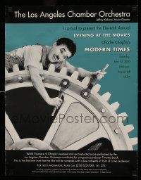 8c457 MODERN TIMES 17x22 special '00 Charlie Chaplin with wrenches on gear!