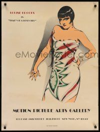 8c290 MOTION PICTURE ARTS GALLERY 24x32 museum exhibition '90s Louise Brooks in Diary of a Lost Girl