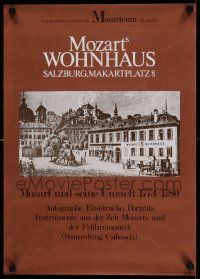 8c291 MOZART'S WOHNHAUS 17x24 Austrian museum/art exhibition '80s art of his Salzburg residence!
