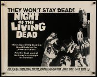 8c459 NIGHT OF THE LIVING DEAD 23x29 special '68 George Romero zombie classic, cool image!