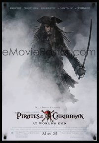 8c467 PIRATES OF THE CARIBBEAN: AT WORLD'S END 2-sided 19x27 special '07 Depp, Knightley & more!