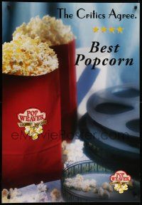 8c516 POP WEAVER 27x39 advertising poster '00s the critics agree that it is the best popcorn!