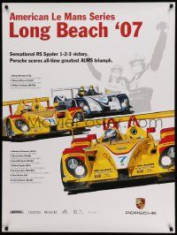 8c518 PORSCHE 30x40 German advertising poster '07 American Le Mans Series, Long Beach!