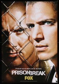 8c548 PRISON BREAK tv poster '07 Dominic Purcell, Wentworth Miller!