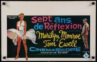 8c774 SEVEN YEAR ITCH REPRO 14x22 Belgian special '90s Billy Wilder, sexy Marilyn Monroe & Ewell!
