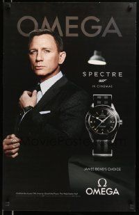 8c525 SPECTRE 21x33 advertising poster '15 Daniel Craig as James Bond 007 in tuxedo, Omega tie-in