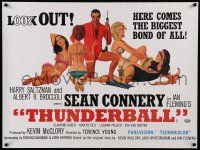 8c752 THUNDERBALL REPRO 27x36 English special '80s LOO7K OUT art with James Bond by McGinnis!