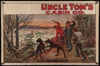 8c023 UNCLE TOM'S CABIN CO 28x42 stage poster 1900s Eliza Crossing the Ice, Harriet Beecher Stowe