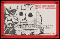 8c128 MARCH ON WASHINGTON 15x24 anti-war poster'69 March Against Death,Pablo Picasso war machine art