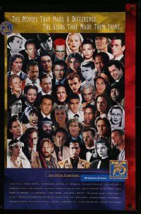8c585 WARNER BROS: 75 YEARS ENTERTAINING THE WORLD 27x40 video poster '98 many actors!