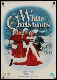 8c586 WHITE CHRISTMAS 17x24 video poster R85 Bing Crosby, Danny Kaye, Clooney, musical classic!