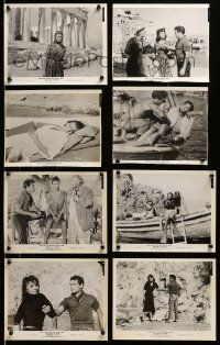 8d307 BOY ON A DOLPHIN 14 trimmed from 7.5x9.25 to 8x10 stills '57 Clifton Webb & Sophia Loren!