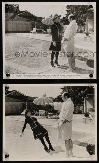 8d987 STAND UP & BE COUNTED 2 8x10 stills '72 Hector Elizondo pushing Stella Stevens into pool!