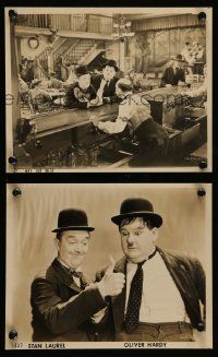 8d995 WAY OUT WEST 2 8x10 stills '37 wonderful images of Stan Laurel & Oliver Hardy!