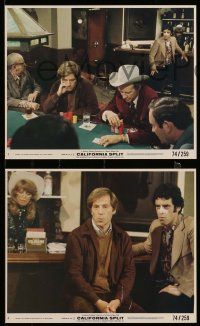 8d153 CALIFORNIA SPLIT 4 8x10 mini LCs '74 George Segal & Elliott Gould as pro poker players!