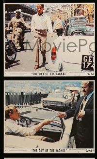 8d118 DAY OF THE JACKAL 7 8x10 mini LCs '73 Fred Zinnemann assassination classic, killer Edward Fox
