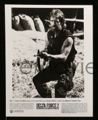 8d541 DELTA FORCE 2 8 int'l 8x10 stills '90 Chuck Norris with gun is back in action!