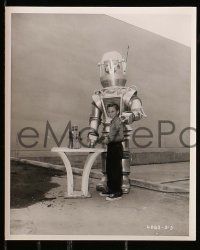 8d830 TOBOR THE GREAT 4 8x10 stills '54 great sci-fi images, all with man-made funky robot!