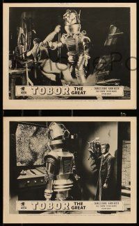 8d899 TOBOR THE GREAT 3 English FOH LCs '54 great sci-fi images, all with man-made funky robot!