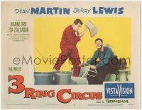 8f371 3 RING CIRCUS LC #8 '54 Dean Martin with giant axe over clown Jerry Lewis' head!
