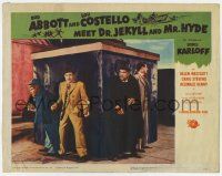 8f379 ABBOTT & COSTELLO MEET DR. JEKYLL & MR. HYDE LC #7 '53 Bud w/ monster Lou & Boris Karloff!