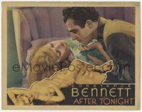 8f386 AFTER TONIGHT LC '33 romantic c/u of Constance Bennett & Gilbert Roland, pre-Code!