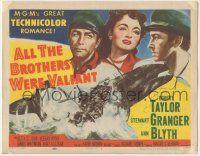 8f024 ALL THE BROTHERS WERE VALIANT TC '53 Robert Taylor, Stewart Granger, Ann Blyth, whaling!