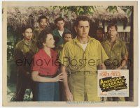 8f393 AMERICAN GUERRILLA IN THE PHILIPPINES LC #6 '50 Tyrone Power & Micheline Prelle in WWII!