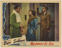8f397 APPOINTMENT FOR LOVE LC '41 Charles Boyer & pretty Margaret Sullavan wearing robes!